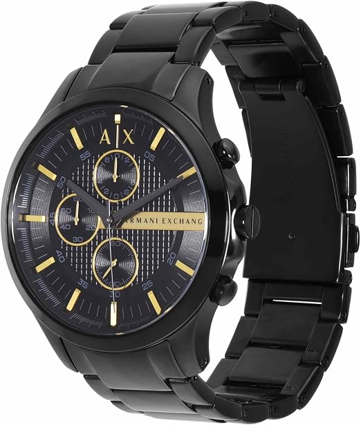 Armani Exchange Hampton 46mm Black Dial Black-Tone Chronograph Men's Watch AX2164
