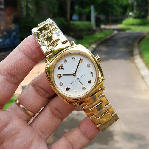 Marc Jacobs Mandy 34mm White Dial Gold-Tone Women's Watch MJ3573