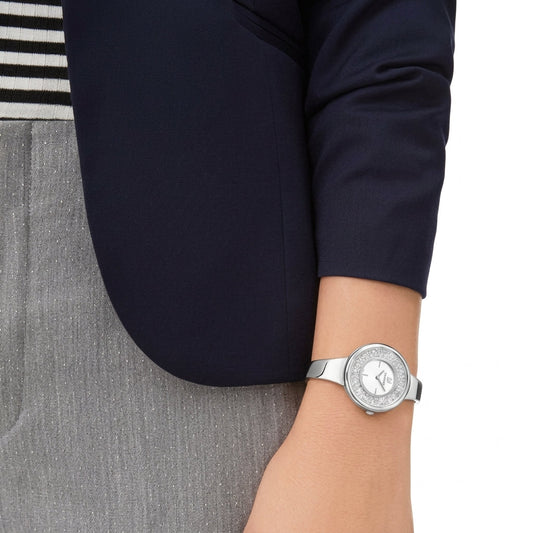 Swarovski Crystalline Pure 34mm Silver Dial Silver-Tone Crystal Women's Watch 5269256