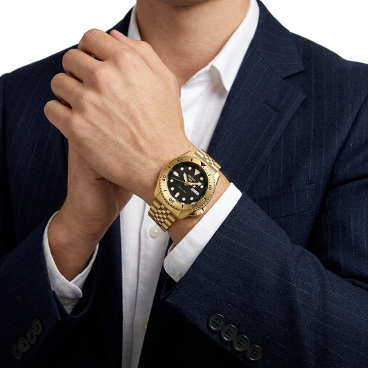 Seiko 5 Sports 42mm Gold-Tone Automatic Men's Watch SRPK18