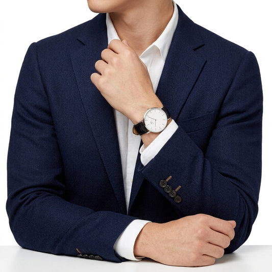 Daniel Wellington Reading 36mm White Dial Silver-Tone Black Leather Women's Watch DW00100058