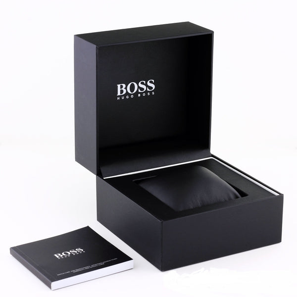 Hugo Boss Santiago watch with black presentation box and documentation card included