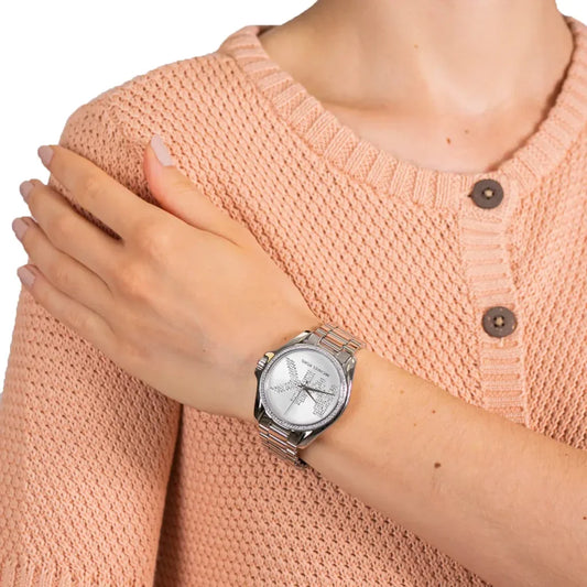 Michael Kors Bradshaw 43mm Silver Dial Silver-Tone Women's Watch MK6554