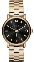 Marc By Marc Jacobs Baker Black Dial Gold Tone Watch MBM3355
