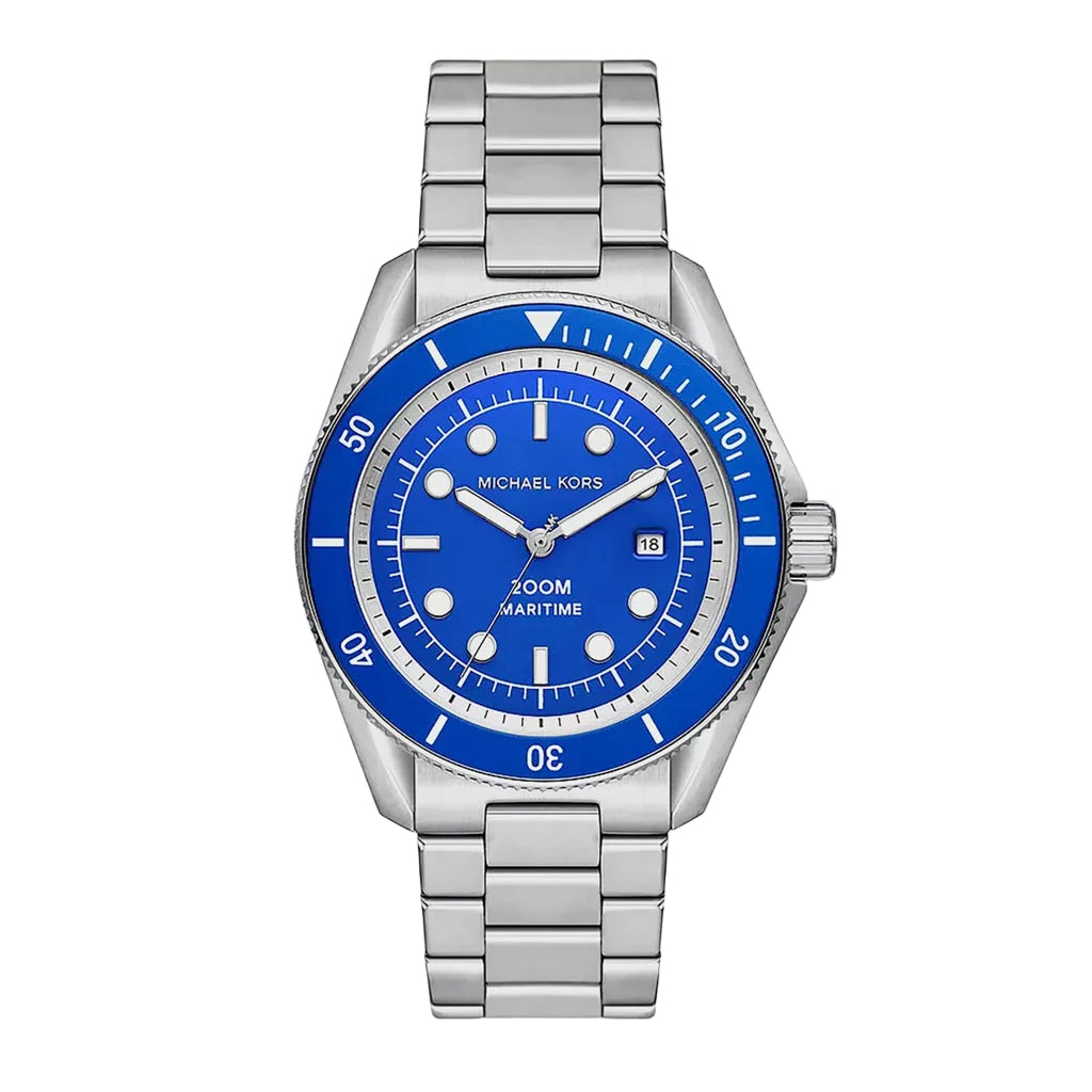 Michael Kors oversized herenhorloge in maritieme stijl, zilverkleurig - MK9160 Hoofdafbeelding