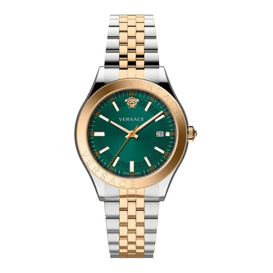 Versace Hellenyium 42mm Green Dial Stainless Steel Men's Watch VEVK01324
