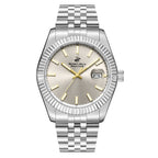 Beverly Hills Polo Club Beige Dial Silver Date Watch - BP3018X.361