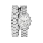Michael Kors Runway Chronograph Silver Wrap Women's Watch - MK7454