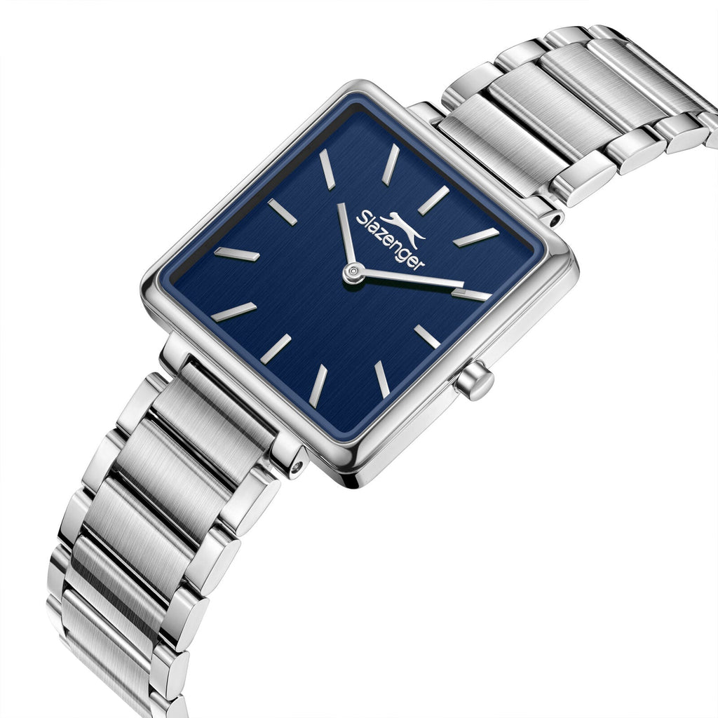 Slazenger Classic Square Blue Dial Silver Watch - SL.09.2588.3.390