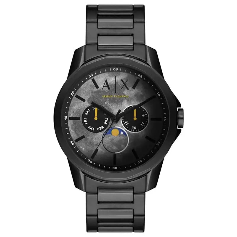 Armani Exchange Moonphase Multifunction Black Men's Watch - AX1738 Hoofdafbeelding