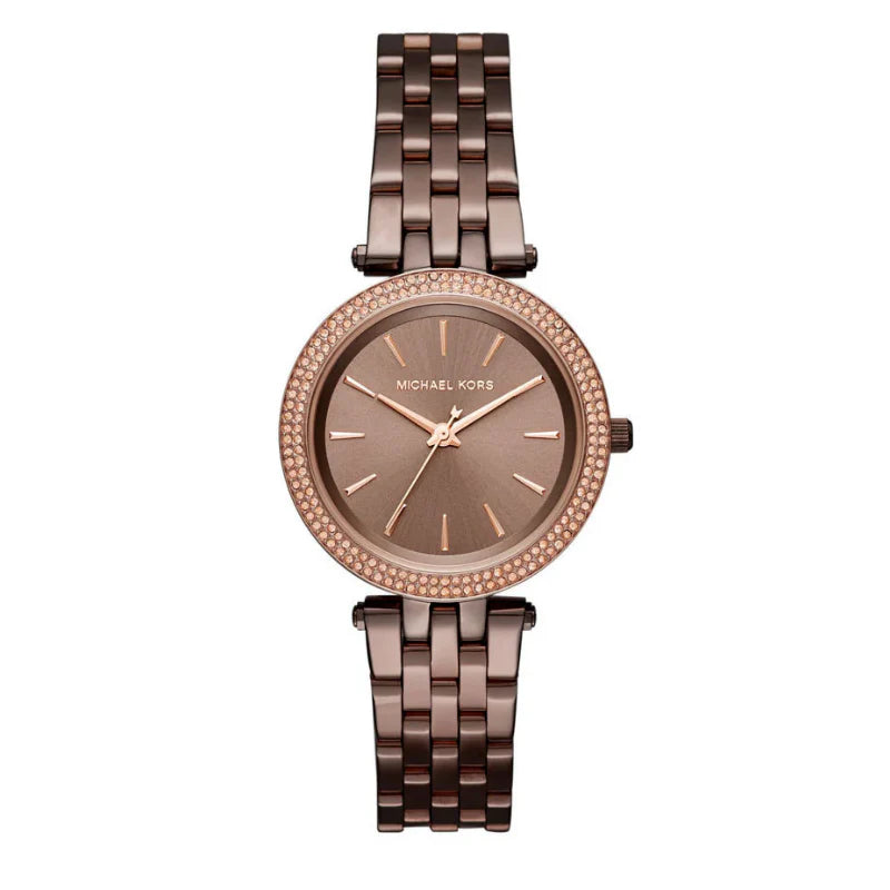 Michael Kors Darci Mini Darci dameshorloge in chocoladebruin - MK3553 Hoofdafbeelding