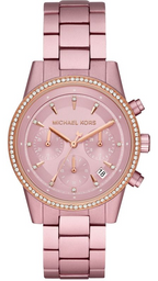 Michael Kors Ritz Chronograph Pink Aluminum Women's Watch - MK6753