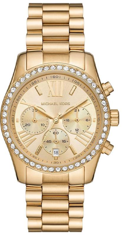Michael Kors Lexington Lux Chronograaf Horloge in Goudkleur - MK7377 Hoofdafbeelding