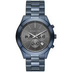 Michael Kors Slim Runway Chronograph Grey Dial Blue Men's Watch - MK8918