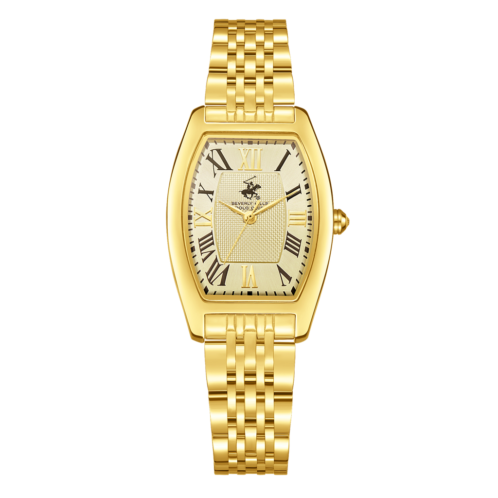 Beverly Hills Polo Club All Gold Tonneau Watch BP3716X.170