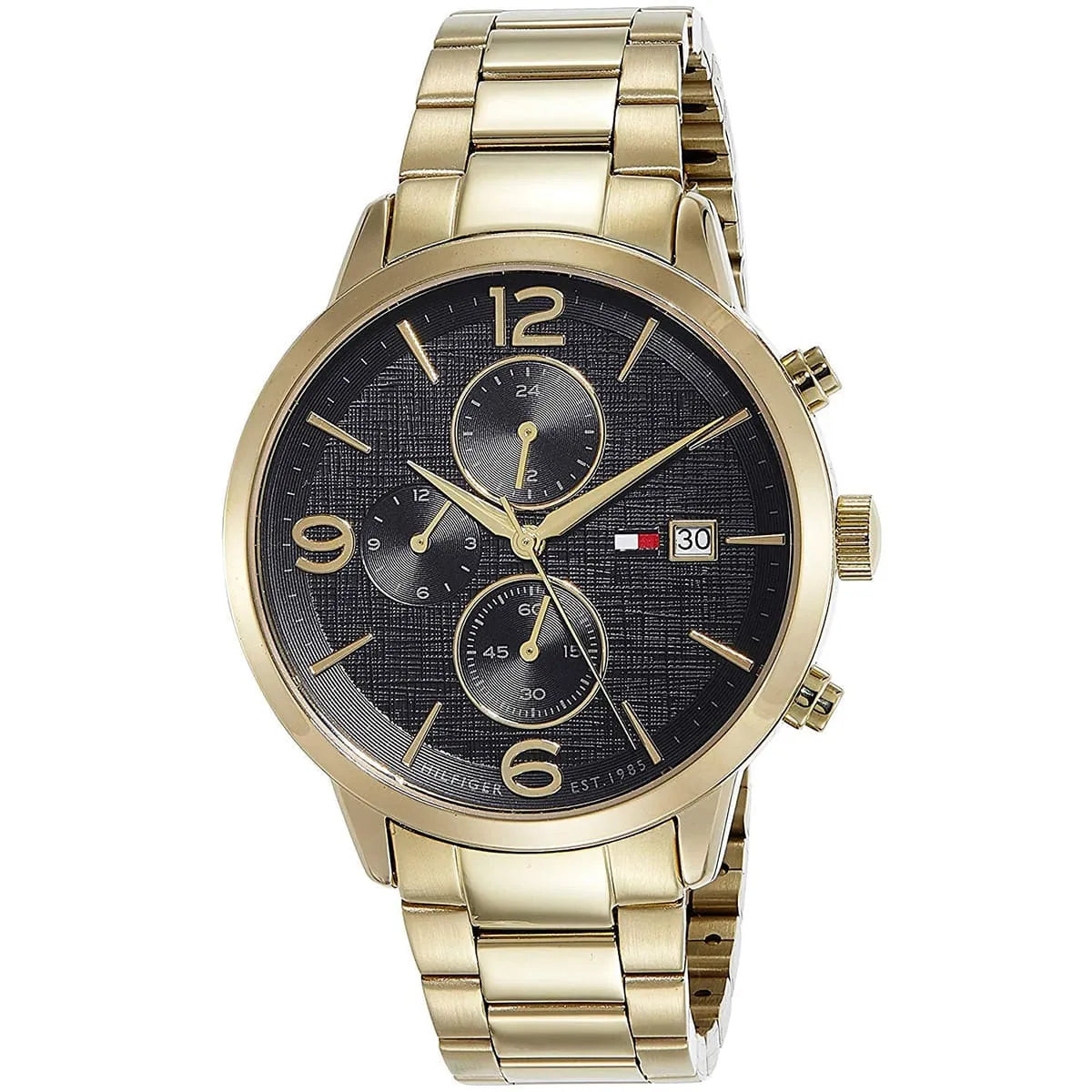 Tommy Hilfiger Liam Multifunctioneel Herenhorloge met Zwarte Wijzerplaat en Gouden Band - 1710362 Secundaire afbeelding