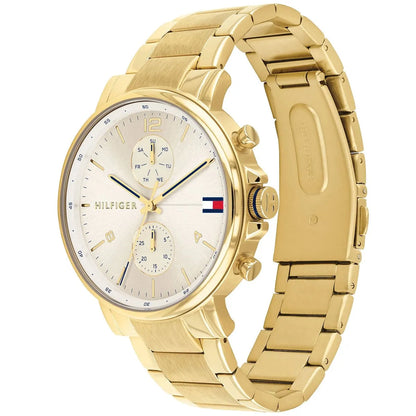 Tommy Hilfiger Daniel 44mm White Dial Gold-Tone Men's Watch 1710415