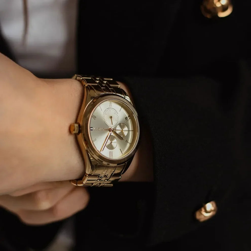 Tommy Hilfiger Monica 38mm Gold Dial Gold-Tone Women's Watch 1782592