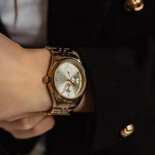 Tommy Hilfiger Monica 38mm Gold Dial Gold-Tone Women's Watch 1782592