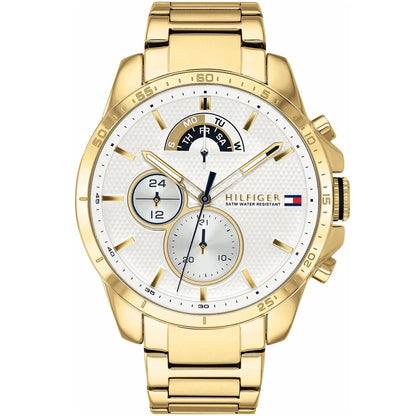 Tommy Hilfiger Iconic 48mm Gold-Tone Multifunction Men's Watch 1791538