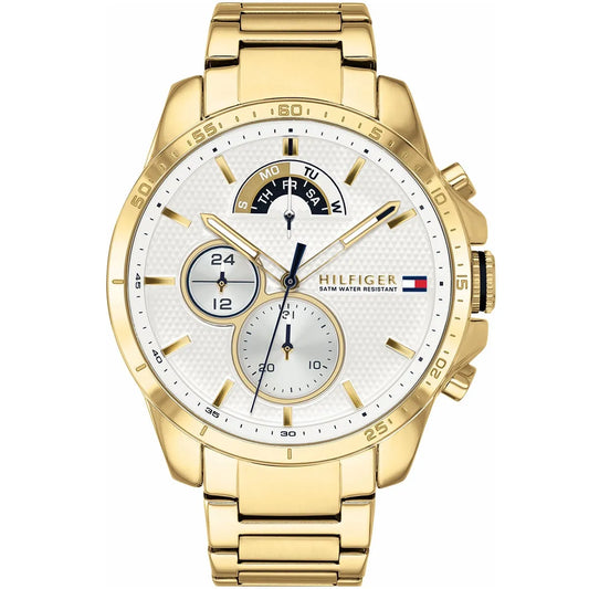 Tommy Hilfiger Iconic 48mm Gold-Tone Multifunction Men's Watch 1791538