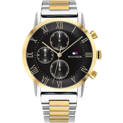 Tommy Hilfiger 44mm Black Dial Two-Tone Chronograph Men's Watch 1791539