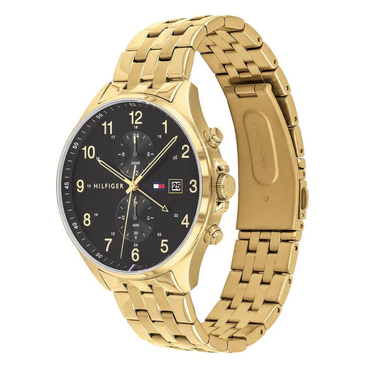 Tommy Hilfiger Austin 44mm Gold-Tone Men's Watch 1791708