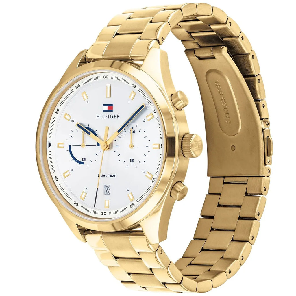 Tommy Hilfiger Bennett Silver Dial Gold Men's Watch - 1791726