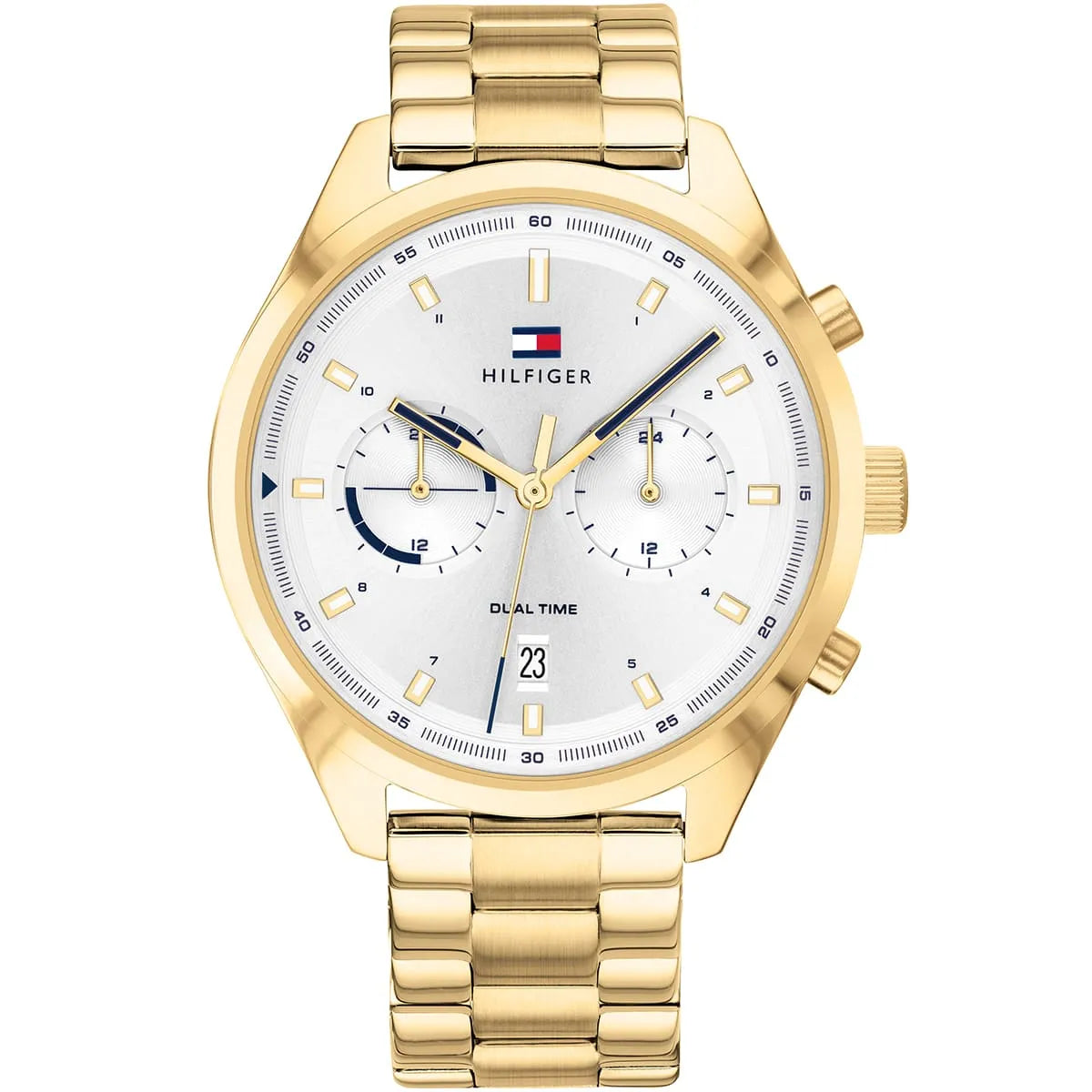 Tommy Hilfiger Bennett Silver Dial Gold Men's Watch - 1791726 Hoofdafbeelding