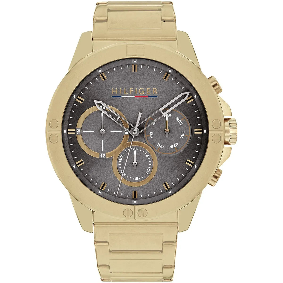 Tommy Hilfiger Mason Grey Dial Gold Men's Watch - 1791891 Hoofdafbeelding