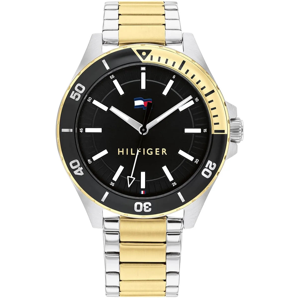 Tommy Hilfiger Baker Black Dial Two-tone Men's Watch - 1792013 Hoofdafbeelding