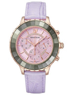 Swarovski Octea Lux Chrono Light Purple Leather Strap Women's Watch 5632263