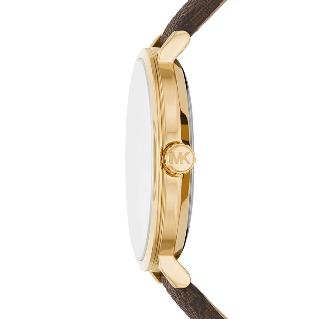 Michael Kors Addyson Three-Hand Gold Brown Genuine Leather Women's Watch - MK2945 Secondary image