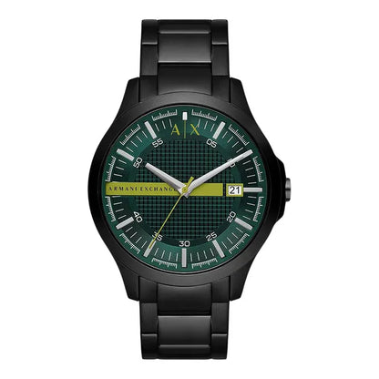 Armani Exchange Hampton 46mm Green Dial Black-Tone Men's Watch AX2450