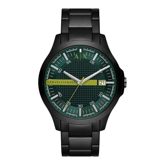 Armani Exchange Hampton 46mm Green Dial Black-Tone Men's Watch AX2450