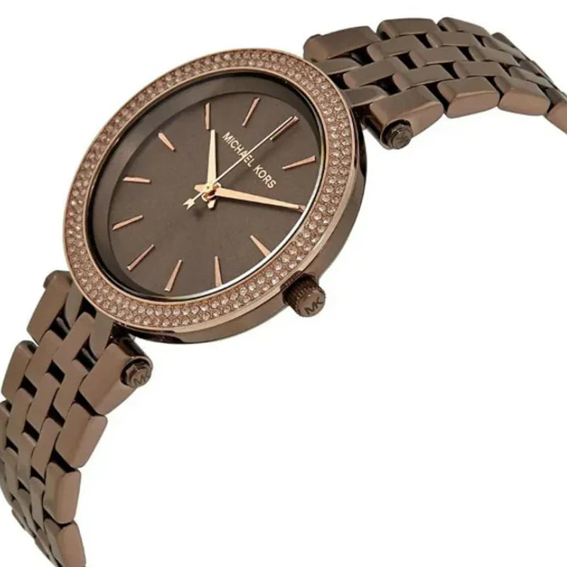Michael Kors Darci Mini Darci dameshorloge in chocoladebruin - MK3553 Secundaire afbeelding