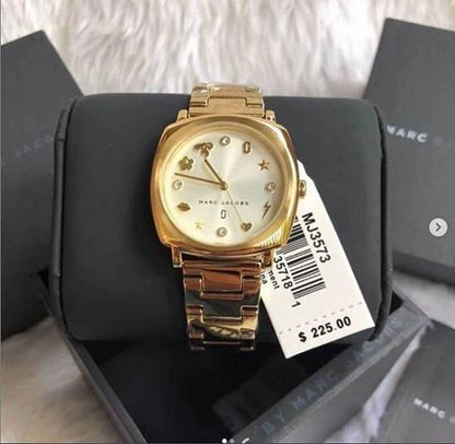 Marc Jacobs Mandy 34mm White Dial Gold-Tone Women's Watch MJ3573