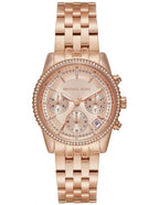 Michael Kors Mini Bryant Pavé Chronograph Rose-gold Women's Watch - MK7531