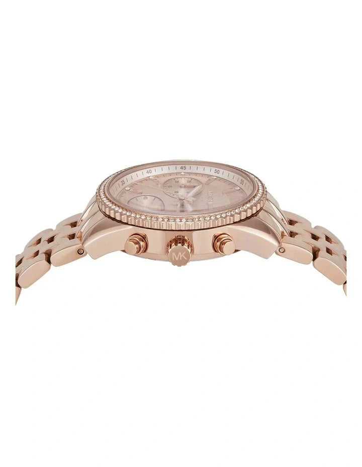 Michael Kors Mini Bryant Pavé Chronograph Rose-gold Women's Watch - MK7531