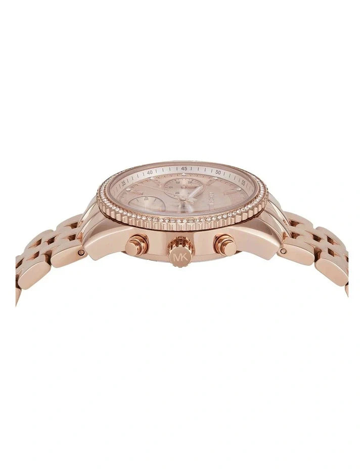 Michael Kors Mini Bryant Pavé Chronograaf Dameshorloge in Roségoud - MK7531 Secundaire afbeelding