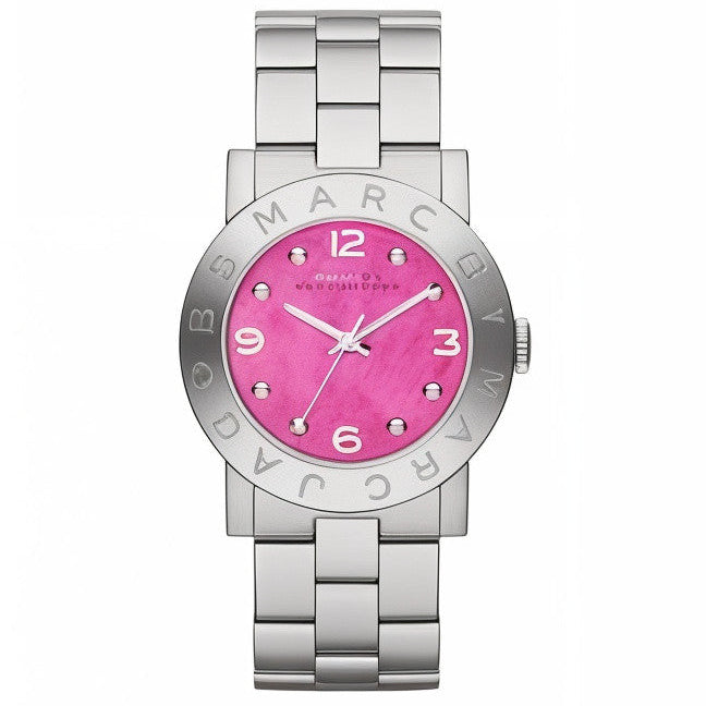 Marc By Marc Jacobs Amy Pink Dial Silver Classic Watch MBM8623 Hoofdafbeelding