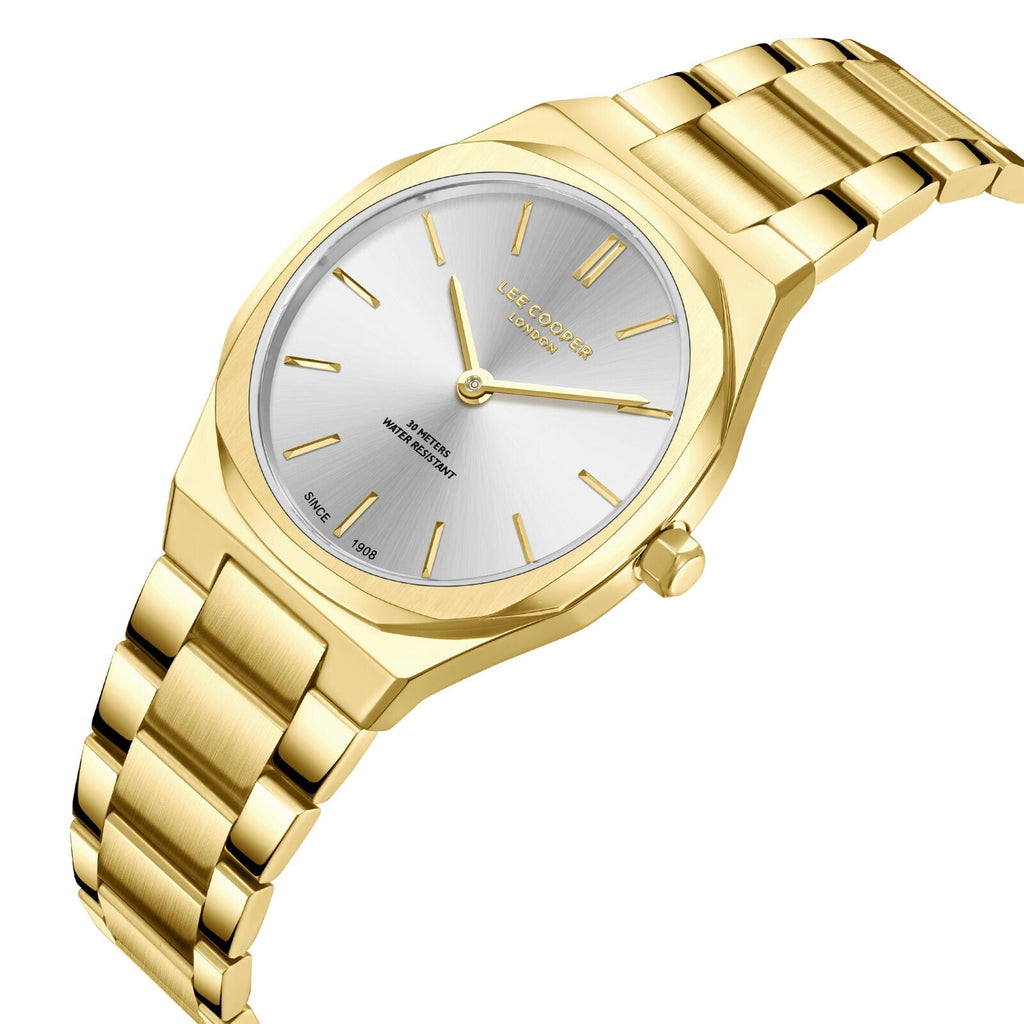Lee Cooper Arlène Silver Dial Gold Watch - LC08276.130