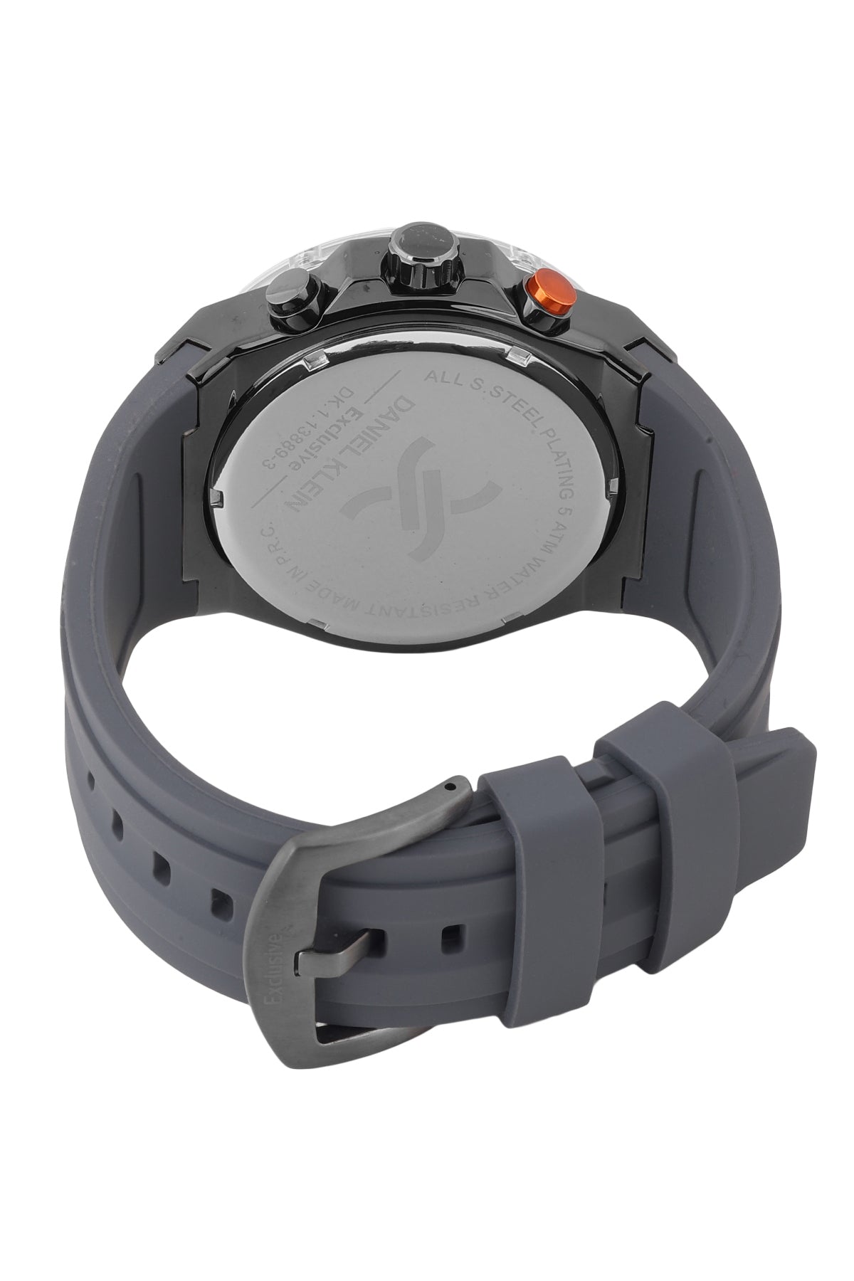 Daniel Klein Exclusive Blue Skeleton Dial Grey Silicone Strap Watch - DK.1.13889-3 Secondary image