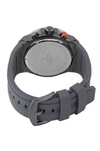 Daniel Klein Exclusive Blue Skeleton Dial Grey Silicone Strap Watch - DK.1.13889-3