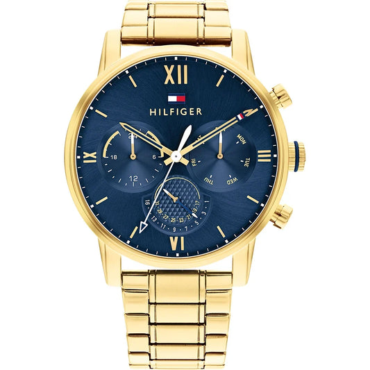 Tommy Hilfiger Sullivan 44mm Navy Dial Gold-Tone Men's Watch 1791880