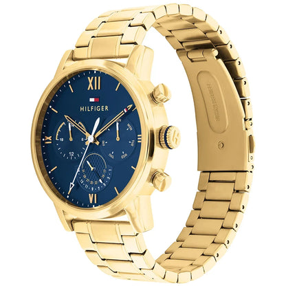 Tommy Hilfiger Sullivan 44mm Navy Dial Gold-Tone Men's Watch 1791880