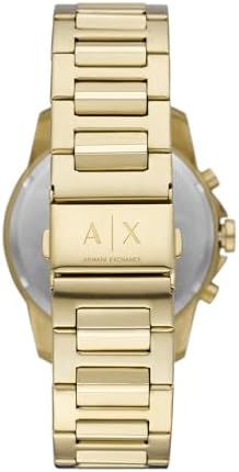 Armani Exchange 44mm Grey Dial Gold-Tone Chronograph Men's Watch AX1721