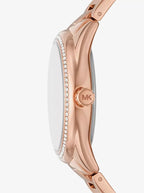 Michael Kors Janelle Rose Gold-Tone and Mulberry Women's Watch - MK7382