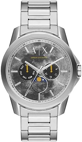 Armani Exchange Moonphase Multifunction Silver Watch - AX1736 Main image