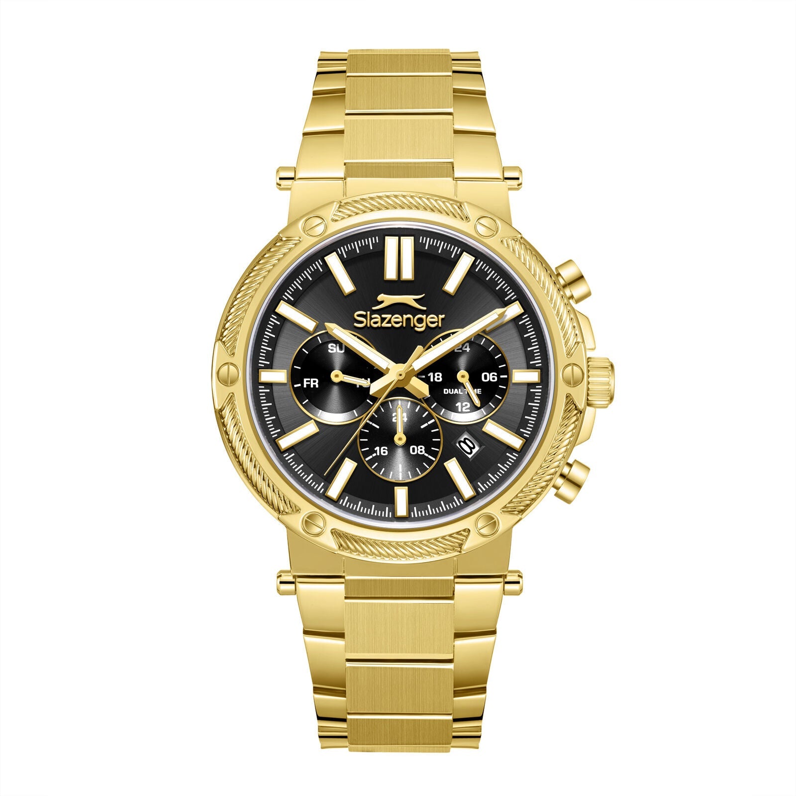 Slazenger Dressy Sport Multifunction Black Dial Gold Watch - SL.09.2603.2.150 Main image